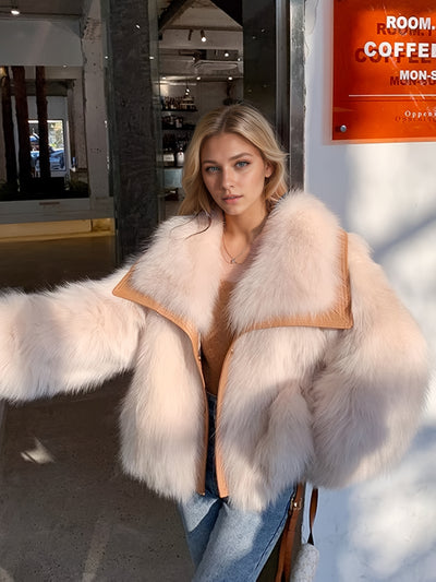 Plush Fox Fur Jacket SP 78102