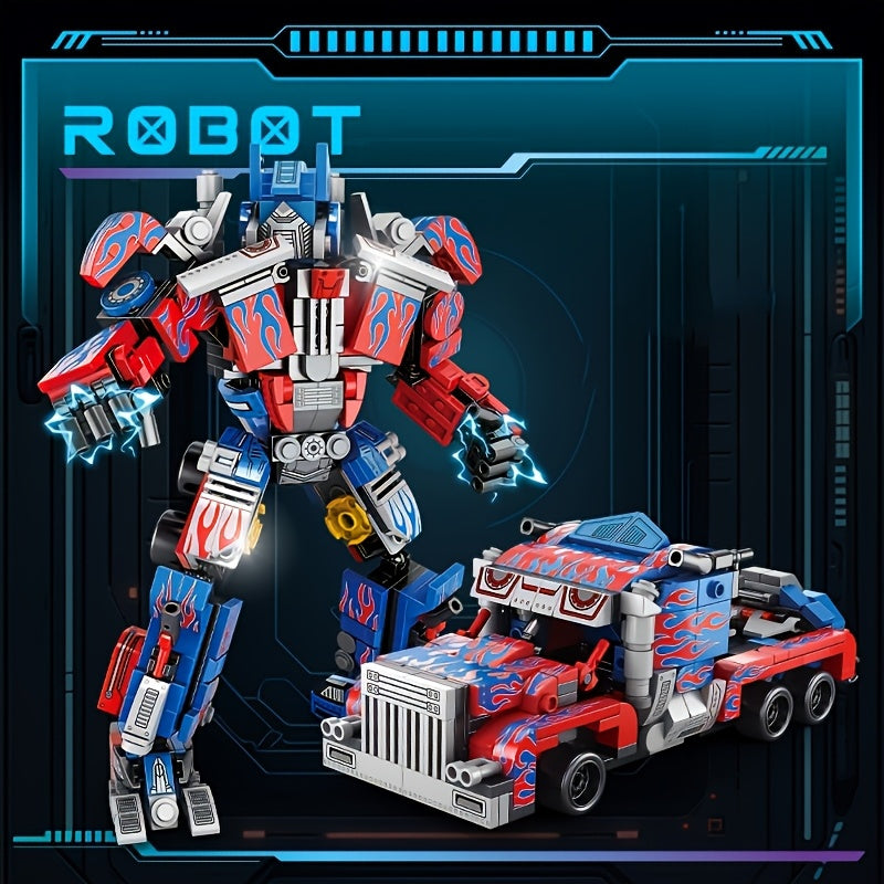 Transforming Car 2in1 Model Building Set ABS Building Bricks Toy moving joints pushing moving wheels mechanical Mecha building blocks movie characters  Ideal ChristmasHalloween Gift