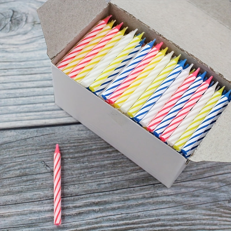 Vibrant Striped Candles