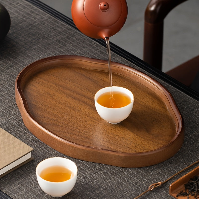 Vintage Bamboo  Recycled Wood Tea Tray with Lid