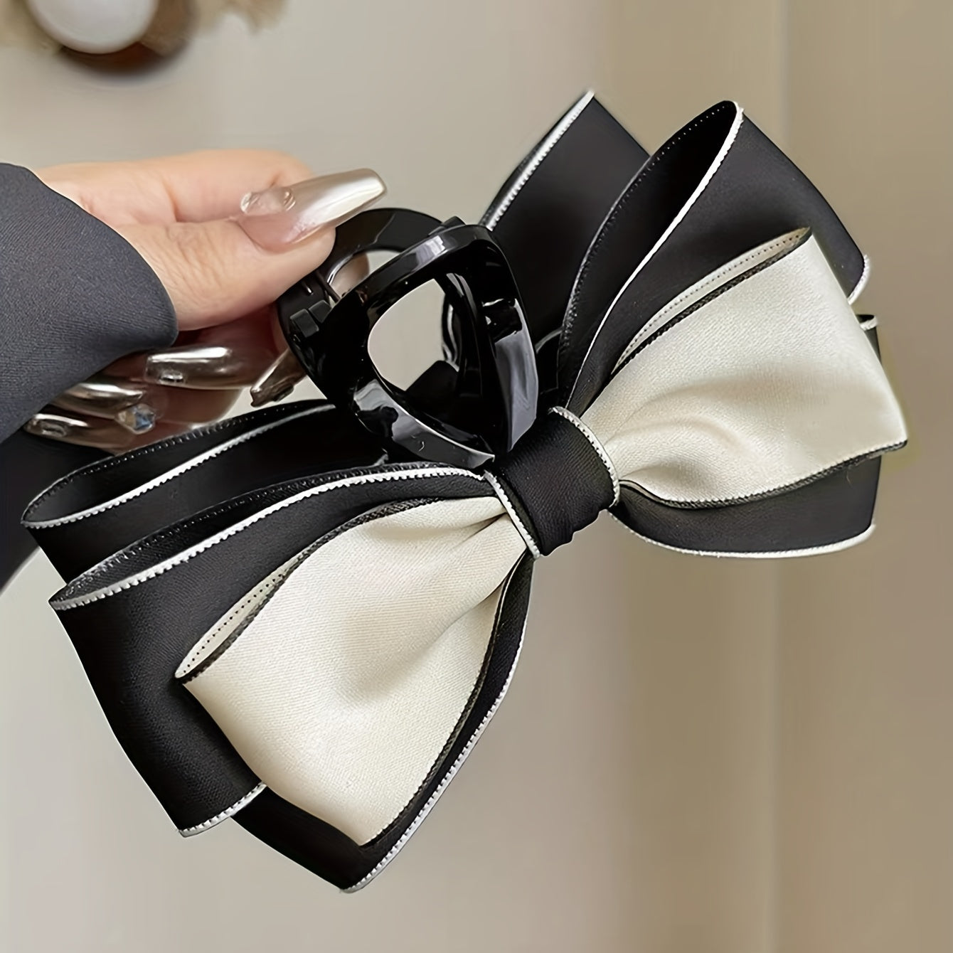 Elegant Satin Hair ClipLarge Resin Hair ClipMinimalist Hair ClipSolid Color Hair ClipThick Hair Clip