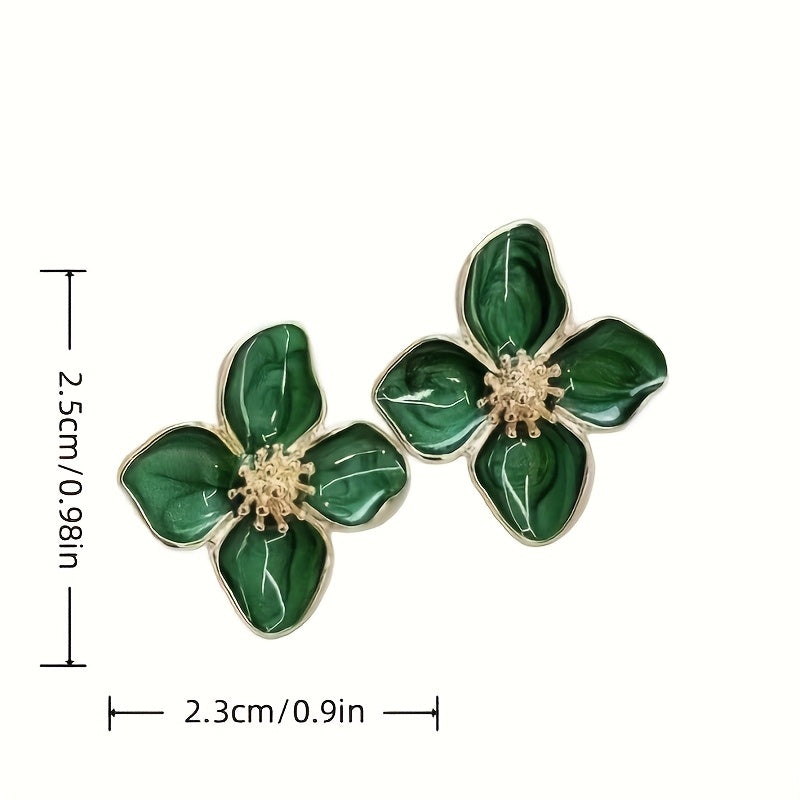 Pink Floral Earrings