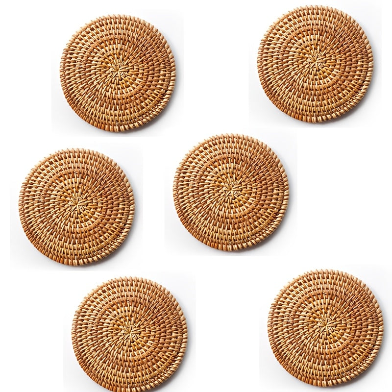 Rattan Coaster Set