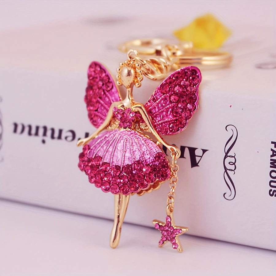 1pc Cute Butterfly Keychain with Rhinestone Wings  Pastel  Bright Colors Green Blue Pink Purple Golden Lobster Clasp  BirthdayGraduation Gift for Women Men Girlfriend Boyfriend  AnimeJewelry Lover Present