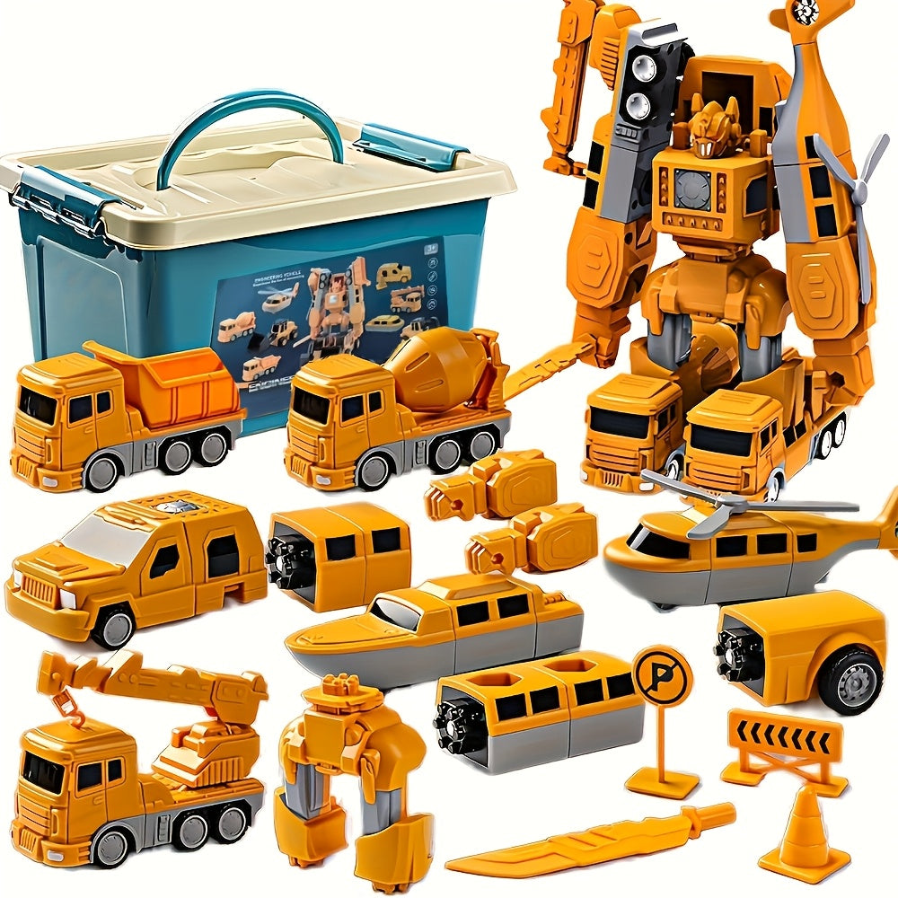 26pcs35pcs Magnetic Construction Vehicle Building Toy Set Kids Magnetic Building Blocks Robot Outdoor Activity for Ages 358