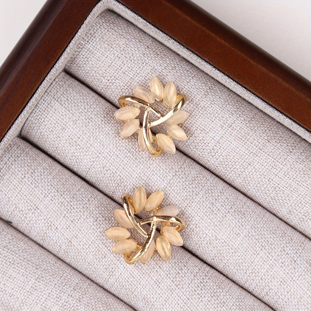 Golden Petal Earrings